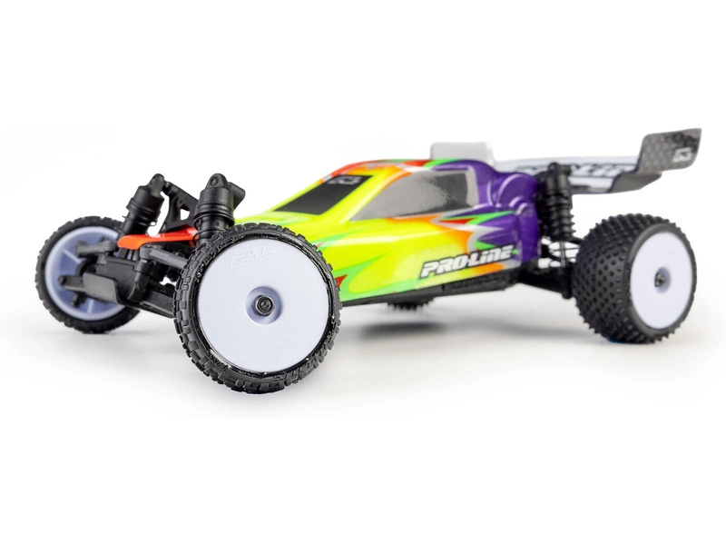 Pro-Line kolo 1:24 kobercové, přední Wedge, zadní Prism, disk bílý, Hex 7mm (4): Losi Micro-B