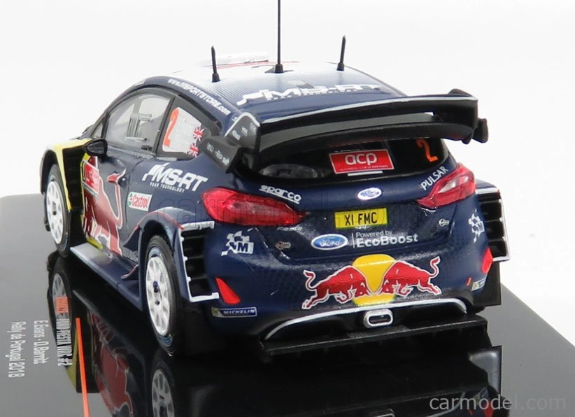 Ixo-models Ford england Fiesta Wrc Red Bull N 2 Rally De Portugal 2018 E.evans - D.barritt 1:43 Modrá červená žltá