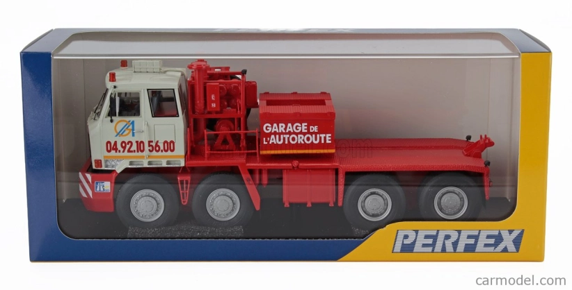 Perfex Willeme Tg250 Truck Garage De L'autoroute Transport 4-assi 1962 1:43 Světle Šedá Červená