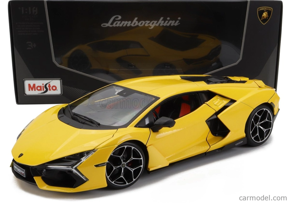 ROZBALENÉ – Maisto Lamborghini Revuelto Hybrid 2023 – Exclusive Carmodel 1:18 Giallo Inti – Žltá