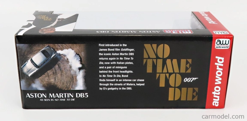 Autoworld Aston martin Db5 1964 - 007 James Bond - No Time To Die - Non E' Tempo Per Morire 1:18 Silver