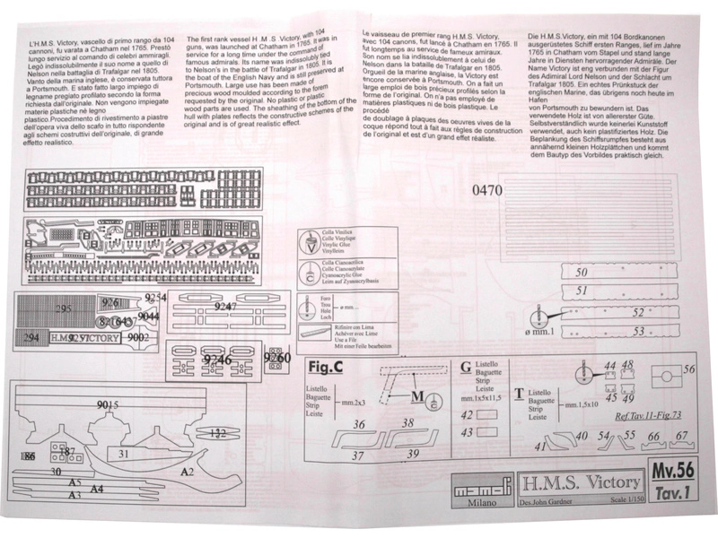 MAMOLI H.M.S. Victory 1765 1:150 kit