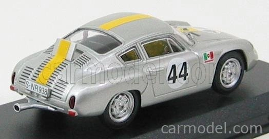 Najlepší model Porsche 1600gs Abarth N 44 Targa Florio 1962 Conte - Pucci - Barth 1:43 Silver Yellow