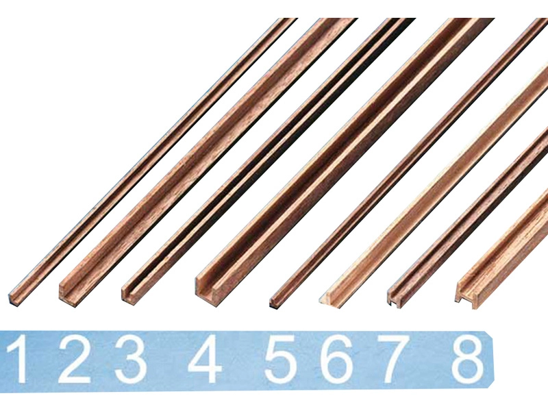 Krick lišta orech profil U 3x3x500(2)