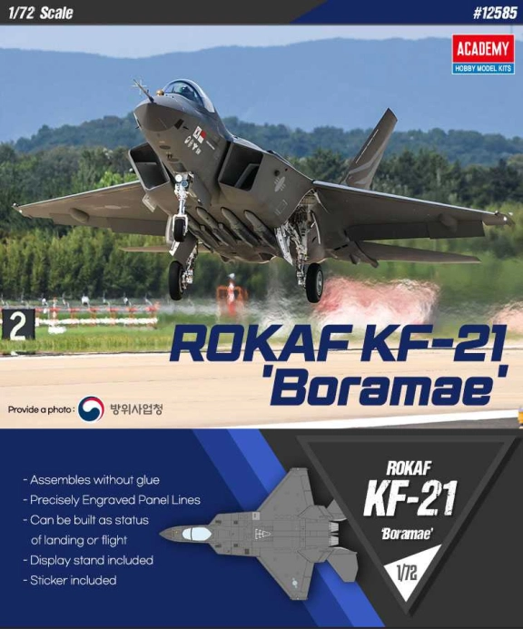 Model Kit lietadlo 12585 - ROKAF KF-21 "Boramae" (1:72)
