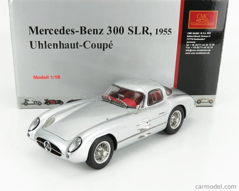 Cmc Mercedes benz 300 Slr Uhlenhaut Coupe 1955 1:18 Silver