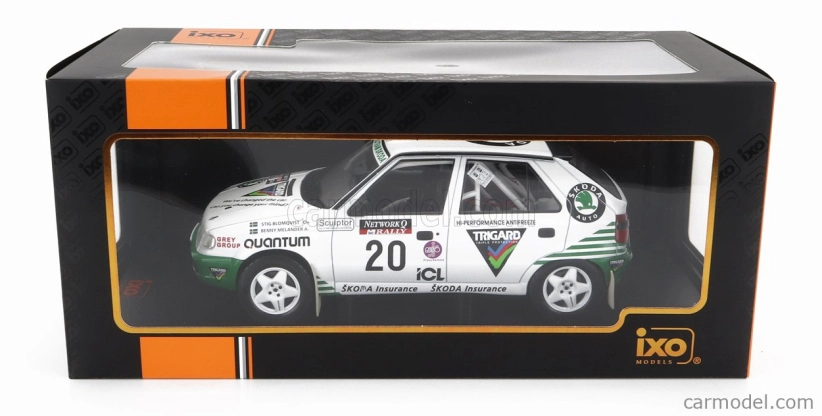 Ixo-models Škoda Felicia N 20 Rally Rac Lombard 1995 S.blomqvist - B.melander 1:18 Bielozelená