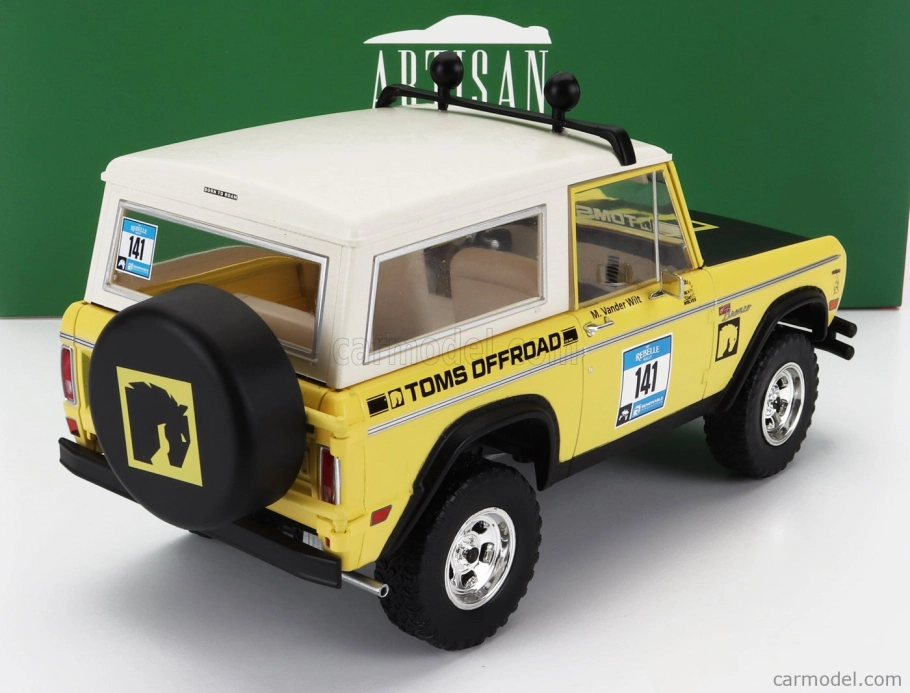 Greenlight Ford usa Bronco N 141 Rally Rebelle 1969 1:18 Žlutá Černá Bílá