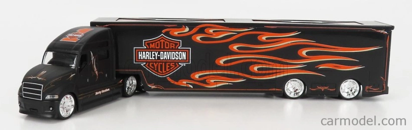 Maisto Truck H-d Haulers Truck Harley Davidson Car Transporter 2021 1:64 Black