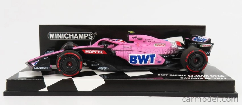 Minichamps Renault F1 A522 Team Alpine Bwt N 31 Bahrain Gp 2022 Esteban Ocon 1:43 Ružová Modrá