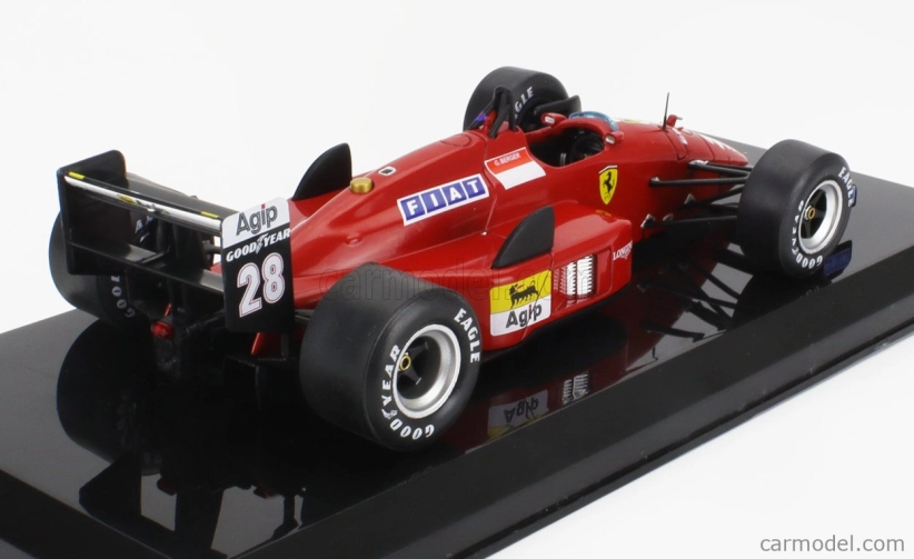 Edicola Ferrari F1  87/88c N 28 Season 1988 Gerard Berger - Con Vetrina - With Showcase 1:24 Červená Černá