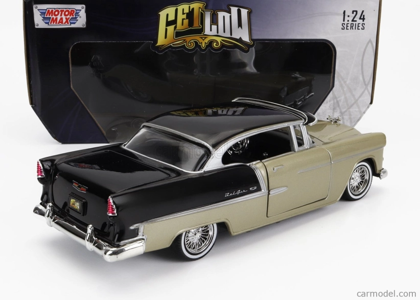 Motor-max Chevrolet Bel Air 1955 1:24 zlatý čierny