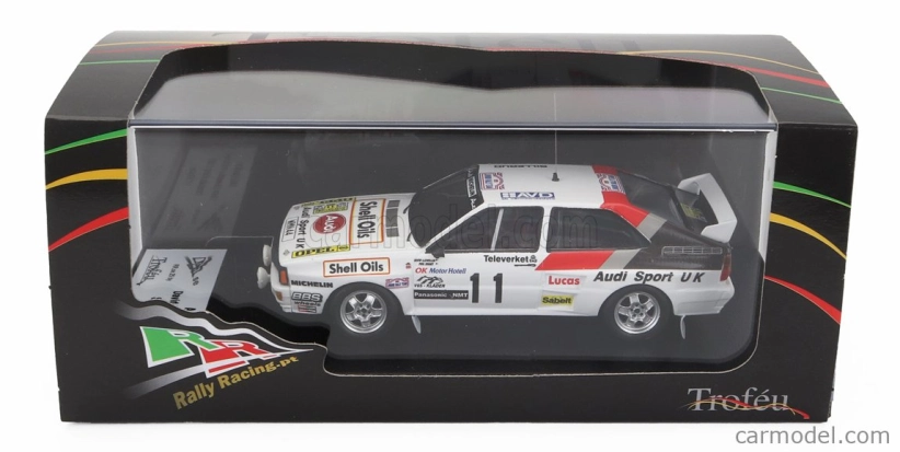 Trofeu Audi Quattro (nočná verzia) N 11 Rally Sweden 1985 David Liewellin - Phil Short 1:43 Biela