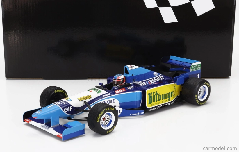 Minichamps Benetton F1 B195 Team Mild Seven Renault N 1 World Champion Winner Japan Gp With Rain Tyres Michael Schumacher 1995 1:18 Modrá Žlutá