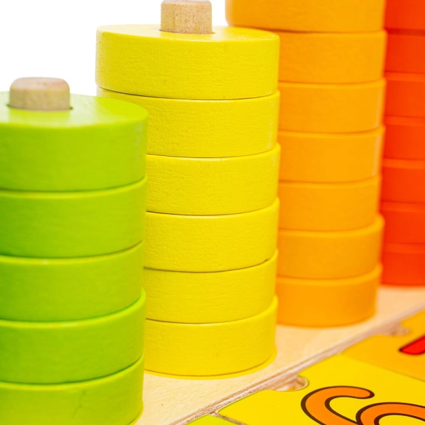 Bigjigs Toys Deska nasazování s čísly