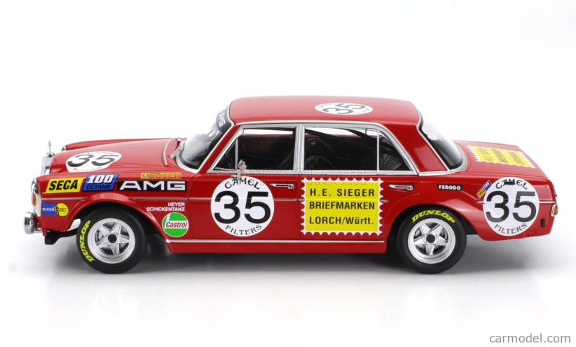 Werk83 Mercedes benz 300 Sel 6.8 Team Mercedes Amg N 35 2nd 24h Spa Francorchamps 1971 Hans Heyer - Clemens Schickentanz 1:18 Red