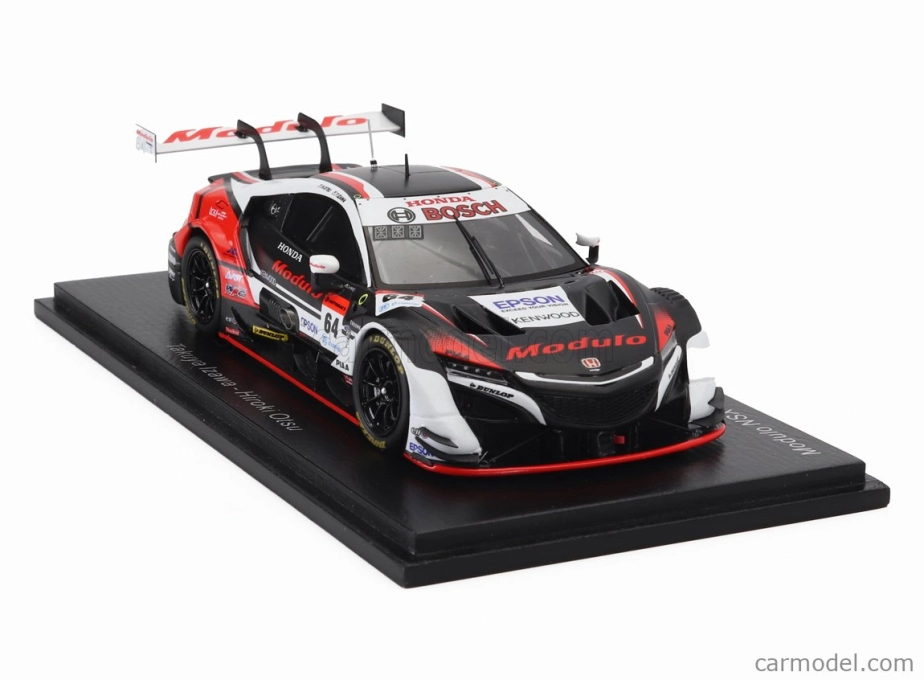 Spark-model Honda Nsx-gt Team Modulo Nakajima Racing N 64 Gt500 Trieda Super Gt 2021 Takuya Izawa - Hiroki Otsu 1:43 čierna biela červená