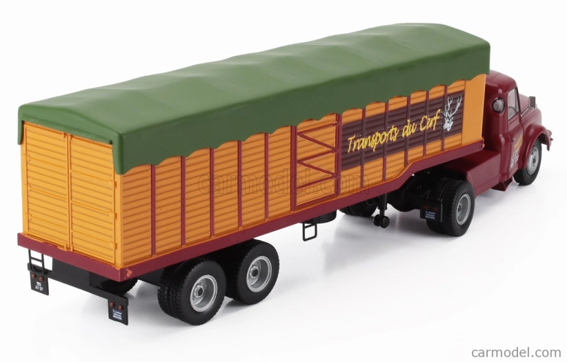 Edicola Willeme Lc610 Truck Transports Du Cerf 1952 - bez karty Box 1:43 červená oranžová zelená