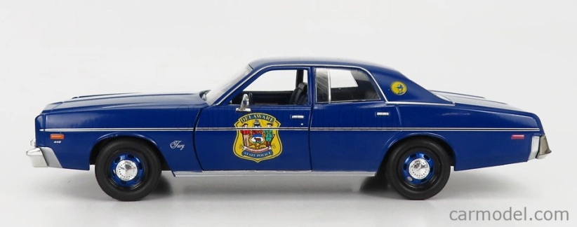 Greenlight Plymouth Fury Police Delaware 1978 1:24 Modrá