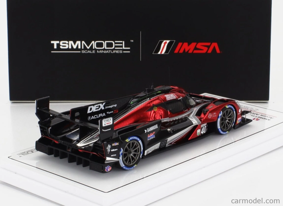 Truescale Acura Arx-06 Gtp 2.4l Twin Turbo V6 Team Wayne Taylor Racing Andretti N 40 3rd Imsa 24h Daytona 2024 Jenson Button - Louis Deletraz - Colton Herta - Jordan Taylor 1:43 Red Met Black