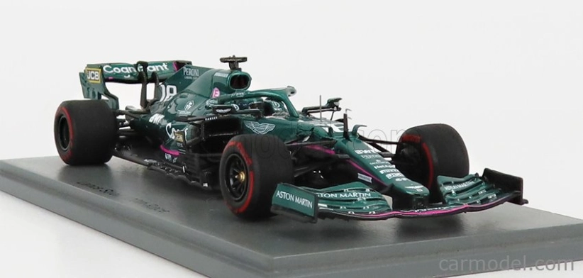 Spark-model Aston martin F1 Amr21 Mercedes M12 Eq Power+ Team Cognizant Formula One N 18 Abu Dhabi GP 2021 Lance Stroll - 100. GP 1:43 Green