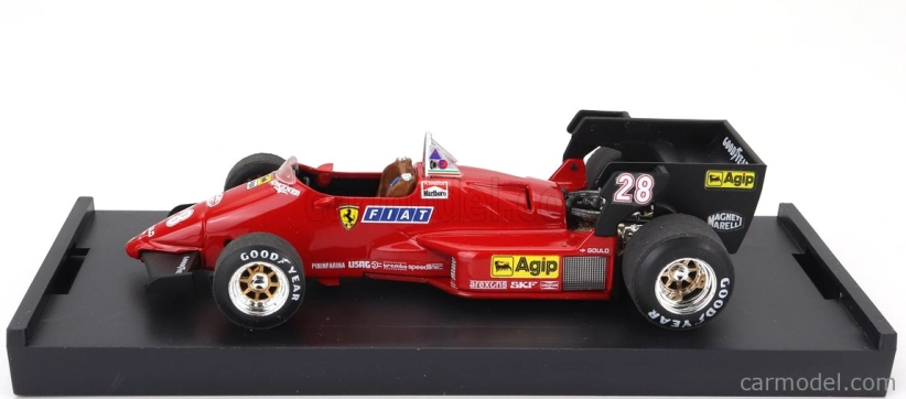 Brumm Ferrari F1 126c4 N 28 Belgium Gp 1984 Rene Arnoux 1:43 Červená čierna