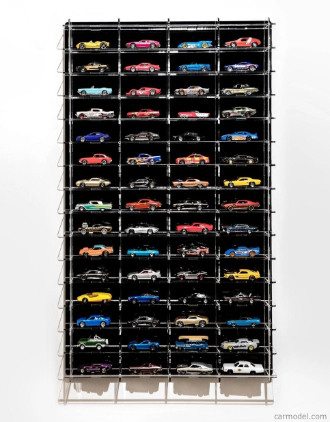 Atlantic Vetrina display box Espositore - Pre 60 Cars 1/64 Lungh.lenght Cm 46.0 X Largh.width Cm 8.0 X Alt.height Cm 78.0 (altezza Utile Tra I Ripiani Cm 4.5 Inner Height Among Shelves) 1:64 Plastic Display