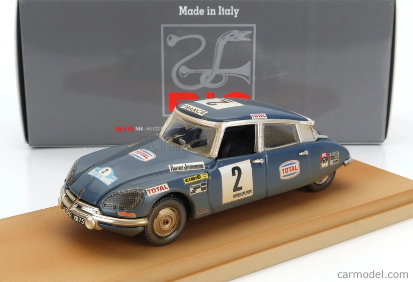 Rio-models Citroen Ds21 N 2 4th Rally Marocco Dirty Version 1971 Bob Neiret - Jacques Terramorsi 1:43 Modrá