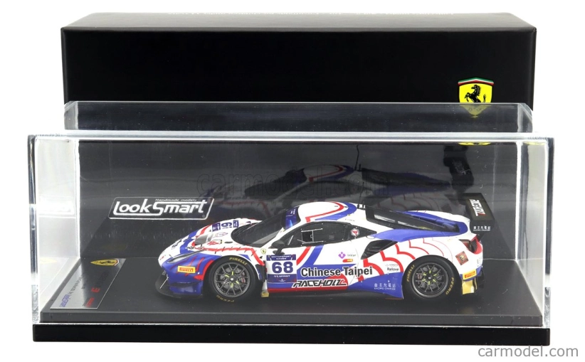 Looksmart Ferrari 488 Gt3 Evo 3.9l Turbo V8 Team Chinese Taipei N 68 Fia Motorsport Games Gt Sprint Cup Paul Ricar 2022 Evan Chen 1:43 Bílá Modrá