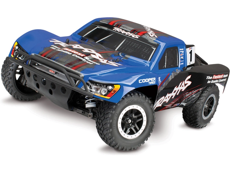 RC auto Traxxas Slash 1:10 VXL 4WD TQi, Fox, černobílá