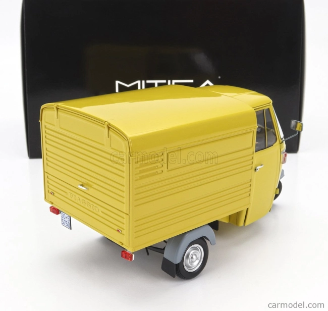 Mitica-diecast Piaggio Ape P501 Van Closed 1979 - Con Vetrina - With Showcase 1:18
