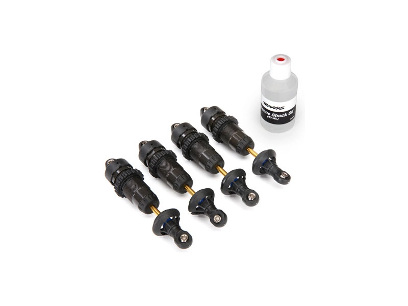 Traxxas tlumič GTR hliník/PTFE, pístnice TiN (4)