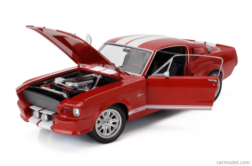 Kk-scale Ford usa Mustang Shelby Gt500 Eleanor Coupe 1967 1:12 červená biela