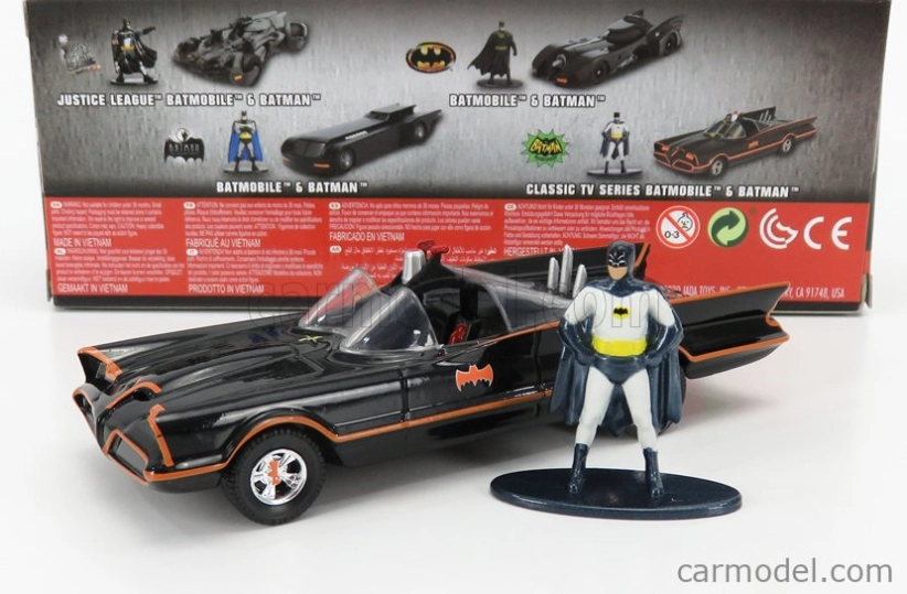 Jada Batman Batmobile 1966 - Classic Tv Series With Batman Figure 1:32 Černá Červená