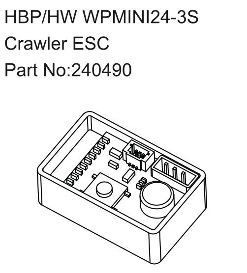 HBP240490 - HBP/HW WPMINI24-3S Crawler ESC