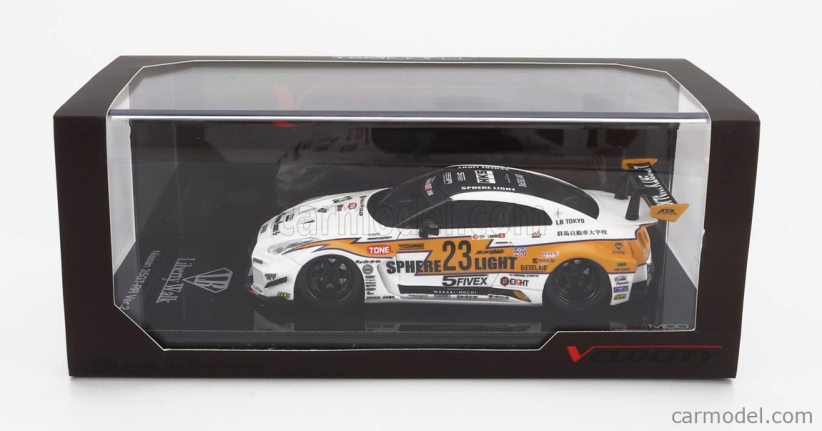 Truescale Nissan 35gt-rr Lb-silhouette N 23 Works Liberty Walk 2020 1:43 Biela žltá čierna