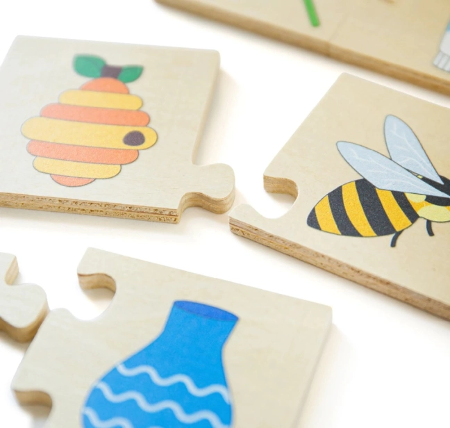 Bigjigs Toys Didaktické puzzle Čo patrí k sebe