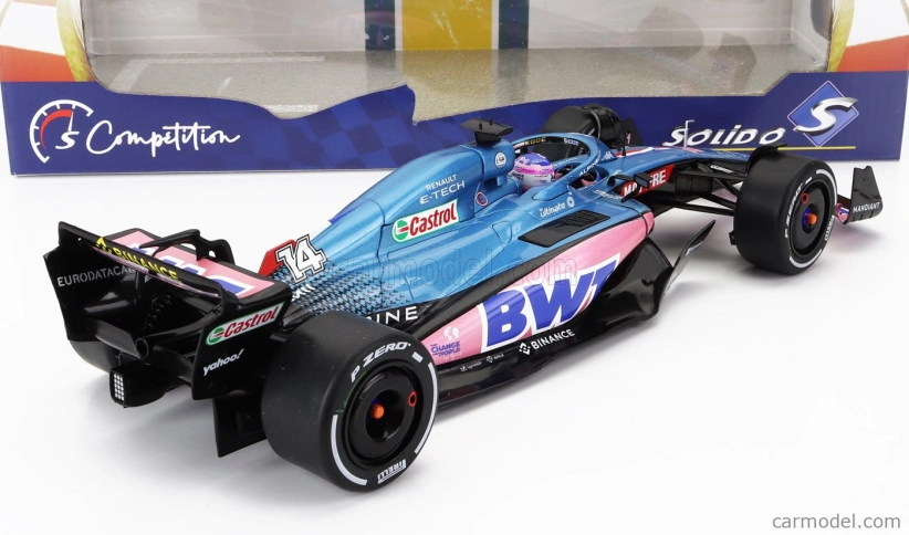 Solido Renault F1 A522 Team Alpine Bwt N 14 Monaco Gp 2022 Fernando Alonso 1:18 Modrá Ružová