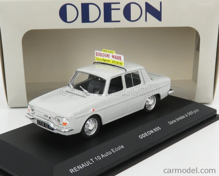 Odeon Renault R10 Auto Ecole Boulogne-mairie 1969 1:43 Světle Šedá