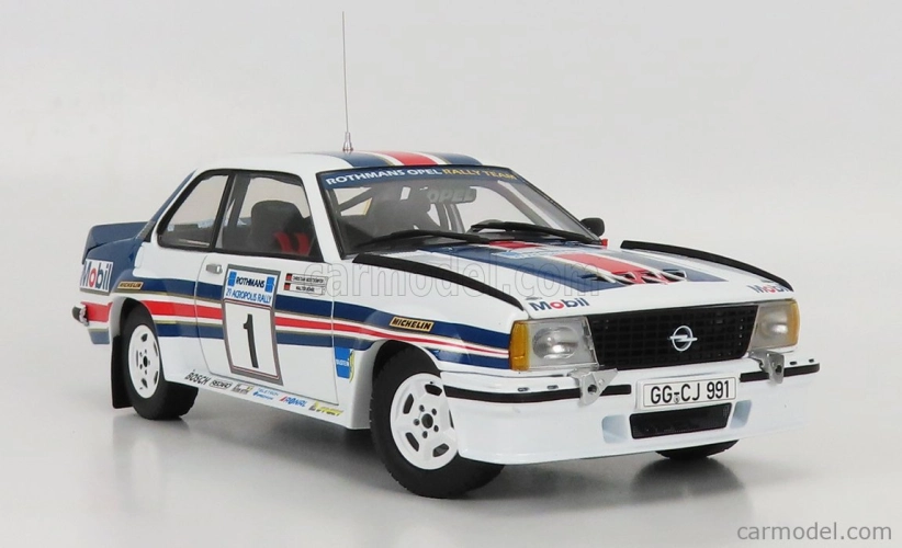 Sun-star Opel Ascona 400 N 1 2nd Rally Acropolis 1982 W.rohrl - C.geistdorfer 1:18 Bílá Modrá Červená