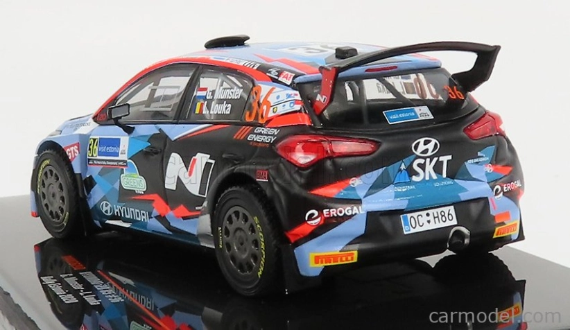 Ixo-models Hyundai I20 R5 Wrc N 36 Rally Estonia 2020 G.munster - L.meadow 1:43 Svetlo modrá červená čierna