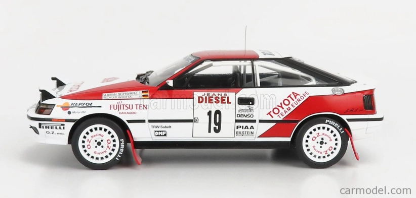 Ixo-models Toyota Celica Gt-4 St165 N 19 Rally Sanremo 1990 A.schwarz - K.wicha 1:18 Biela červená