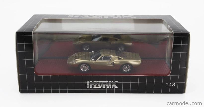 Modely v mierke Matrix Ford usa Gt40 Mkiii 1967 1:43 Gold Met