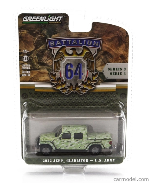 Greenlight Jeep Gladiator Pick-up USA Army 2022 1:64 Vojenská kamufláž