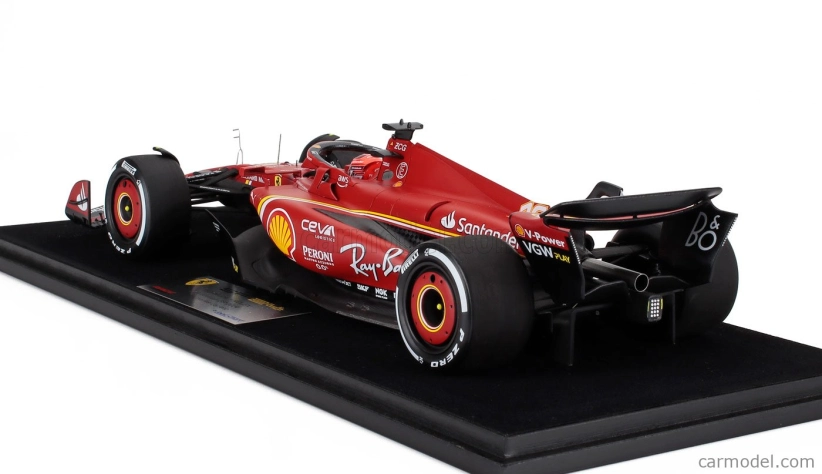 Looksmart Ferrari F1  Sf-24 Team Scuderia Ferrari N 16 2nd Australian Gp 2024 Charles Leclerc - Con Vetrina - With Showcase 1:18 Červená Černá
