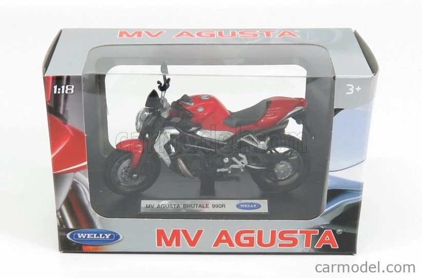 Welly Mv agusta Brutale 990r 2012 1:18 Červená Černá