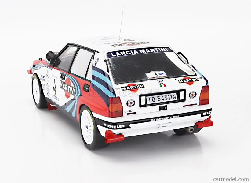 Ixo-models Lancia Delta Integrale 16v Martini (night Version) N 4 Rally Safari 1990 Alessandro Fiorio - Luigi Pirollo 1:18 Bílá Modrá Červená