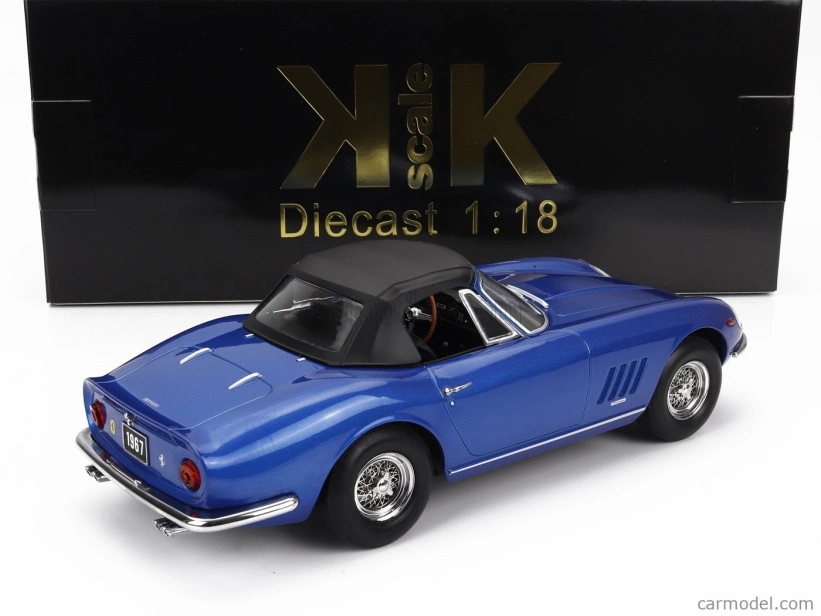 Kk-scale Ferrari 275 Gtb/4 Nart Spider 1967 1:18 Blue Met