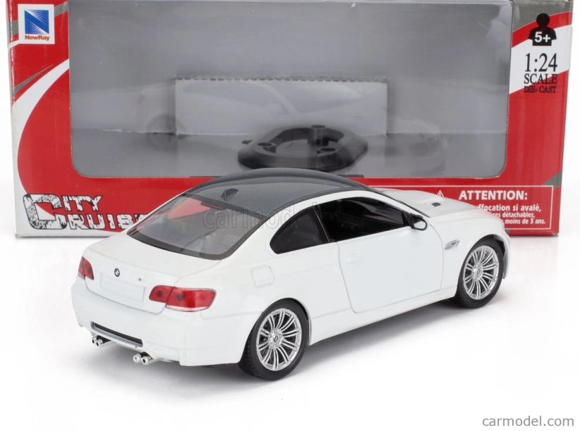 Newray BMW 3-series M3 (e92) Coupe 2007 1:24 Bílý Uhlík