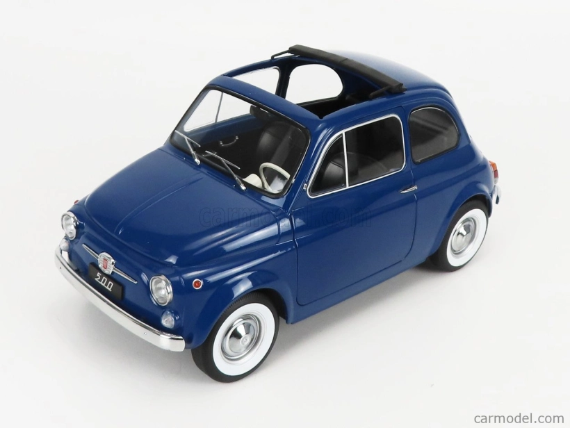 Fiat 500 1968 v mierke 1:12 modrá